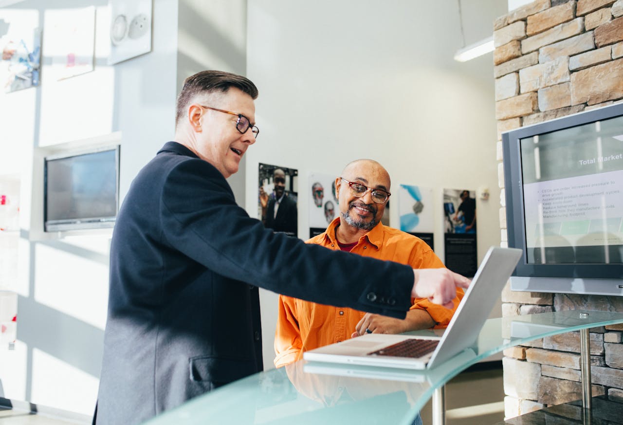 Local business men networking